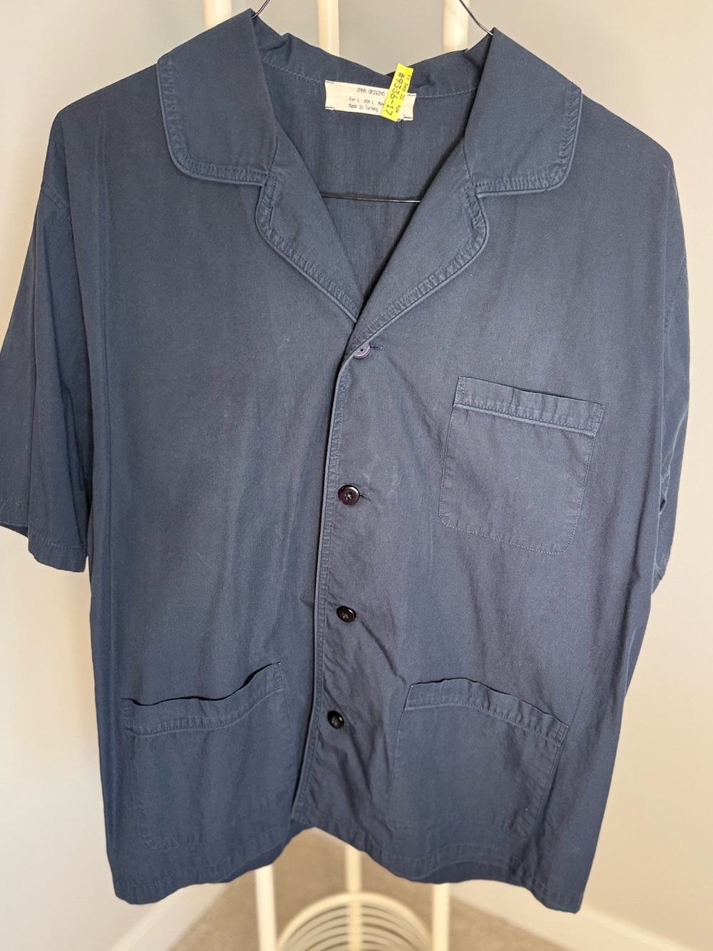 Zara Originals Navy Short-Sleeve Lightweight Shirt - Picture 2 of 8